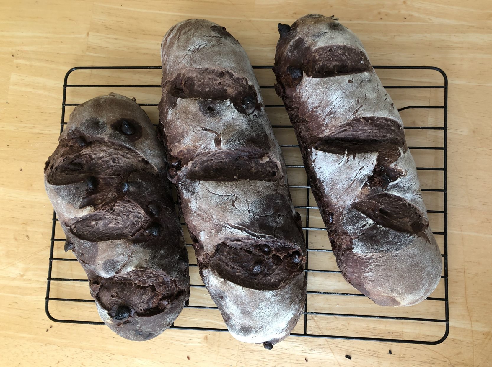 Chocolate sourdough bread